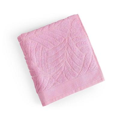 Toalha De Rosto Native Fio Penteado Jacquard Folhas 01 Peça 100% Algodão - Rosa Vintage