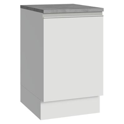 Balcão De Cozinha 50cm 1 Porta Branco Glamy Madesa Branco