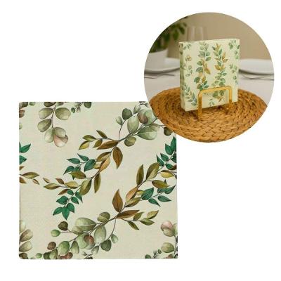 Guardanapo Estampado Folhagens Folhas Duplas 33cm 20 Folhas - Tuut