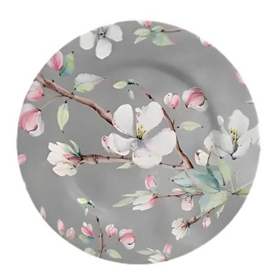 Prato Sobremesa Cerâmica Flores Sakura By Kika Sato Alleanza 20cm