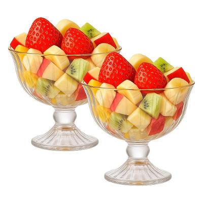 Jogo De Sobremesa 2 Taças Vidro Borda Dourada Melina Mini Bowl Com Pé 200ml Haüskraft