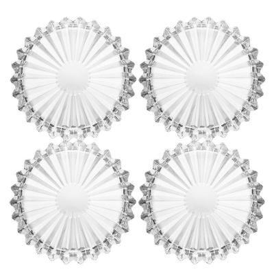 Jogo 4 Prato Para Petisco De Cristal Decorativo Geneva Wolff 14cm