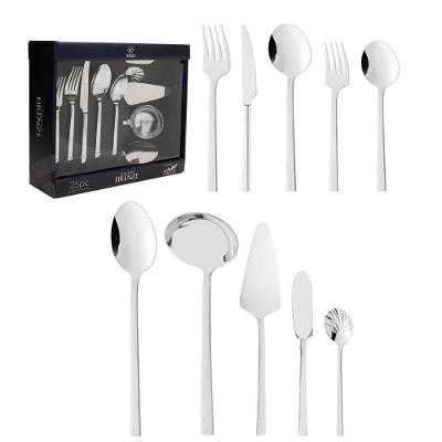 Faqueiro 25 Peças Aço Inox Firenze Com Caixa Litografada Wolff