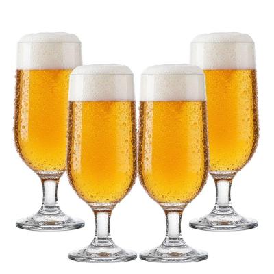 Jogo 4 Copo De Cerveja Taça De Vidro Chopp Eden Transparente 300ml G4u Class Home