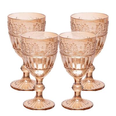 Jogo 4 Taça De Cristal Ecológico Para água E Suco Mauve 320ml âmbar Wolff