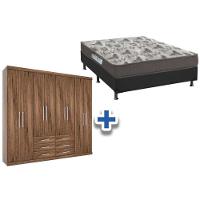Cama Box Casal + Colchão D33 Ortobom + Guarda Roupa Master 8.6 Demolição - 1