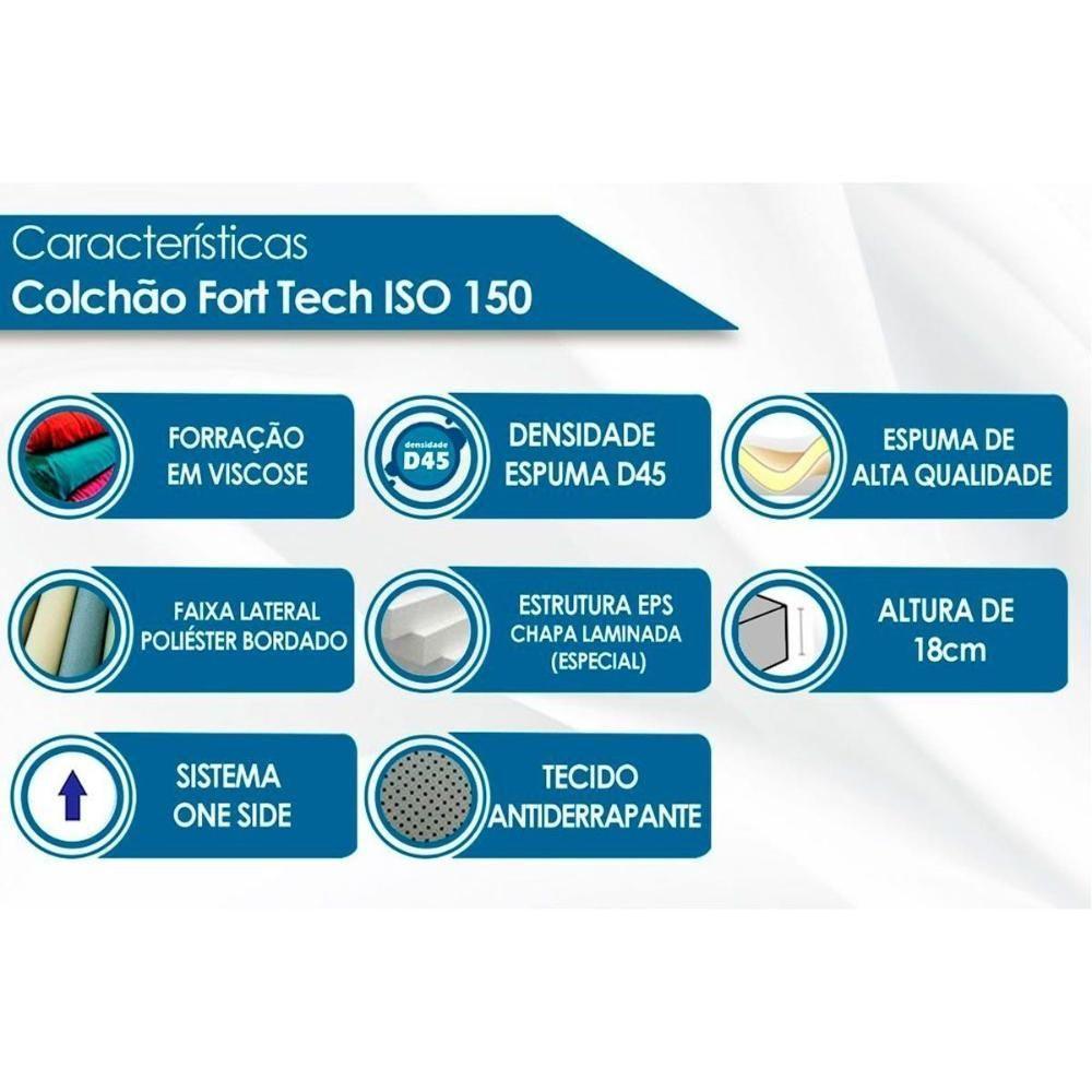 Cama Box Casal + Colchão D45 Ortobom + Guarda Roupa Master 8.6 Branco - 4