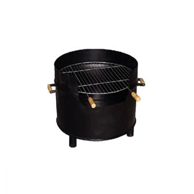 Churrasqueira Baixa Meio Tambor Com Grelha A Carvão