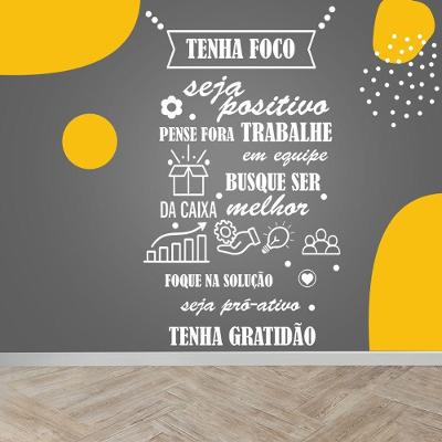 Adesivo Decorativo Trabalho Foco Escritório Empresa