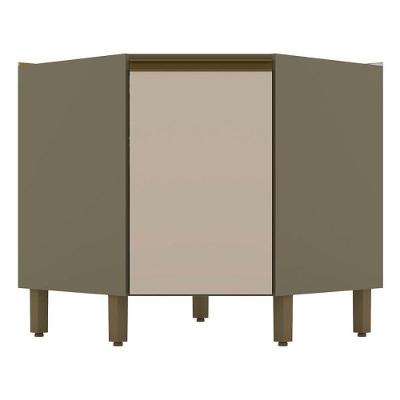 Balcão Canto Oblíquo Connect 01 Porta Duna Cristal - Henn