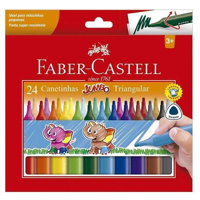 Canetinha Hidrográfica Jumbo Triangular 150224j 24 Cores - Faber Castell