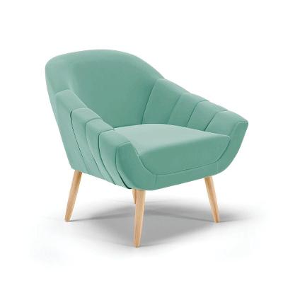 Poltrona SuePés Palito Natural Azul Turquesa