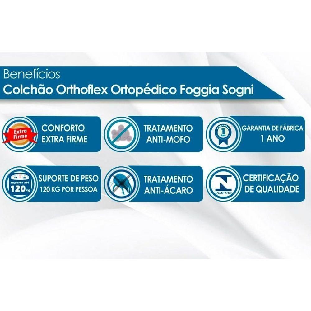 Cama Box Casal + Colchão Foggia Sogni + Guarda Roupa Master 8.6 Branco - 5