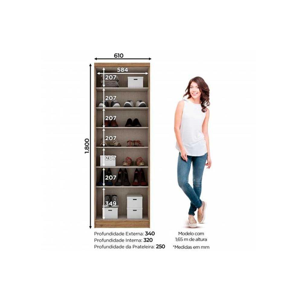 Cama Box Solteiro Conjugado Ortobom + Armário Multiuso Margarida Rústico - 5