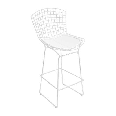 Banqueta Bertoia Branca D80 Assento Branco