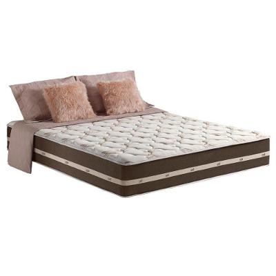 Colchão King Molas Superlastic Classic Euro Pillow D26 Branco Marrom Anjos