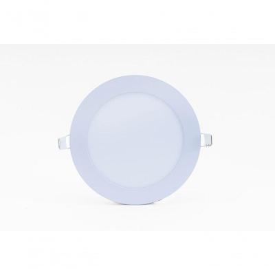 Plafon Led Slim Embutir Redondo 12w 3000k Branco Quente Bivolt Kit 3