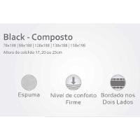Colchão Solteiro Espuma Compact AG 65 / D28 / Black Double Face (78x188x20) - Herval - 6