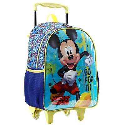 Mochila Mickey Mouse Disney Reforçada Resistente Com Rodinhas 16' - Mickey Mouse - Xeryus Cor 11600