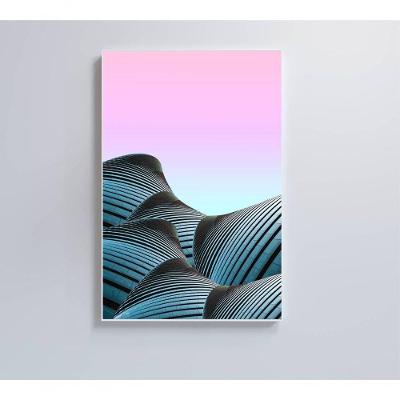 Quadro Abstrato Azul E Verde 80x120 Cm Tecido Canvas