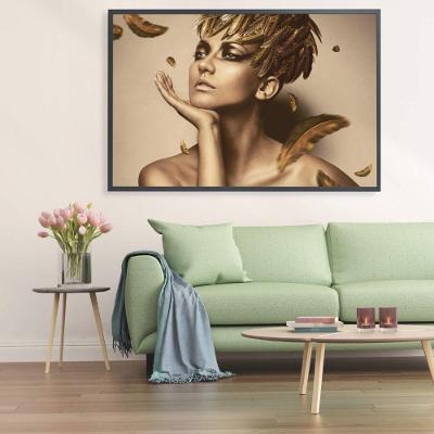Quadro Mulher Coroa De Louros 120x80 Cm Vidro Impresso