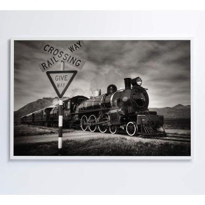 Quadro Trem A Vapor 60x40 Cm Tecido Canvas