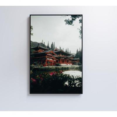 Quadro Templo Japonês 80x120 Cm Vidro Impresso