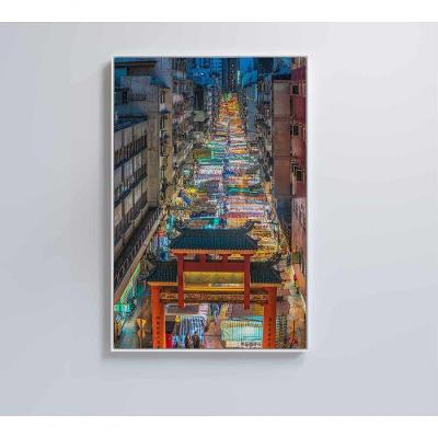 Quadro Mercado Noturno 60x90 Cm Adesivo Fotográfico