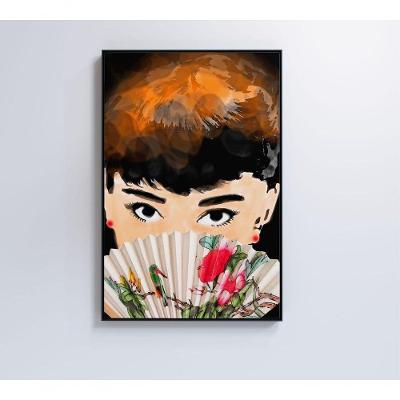 Quadro Audrey Hepburn 40x60 Cm Vidro Impresso