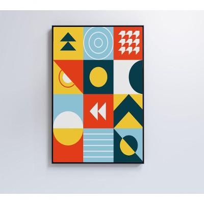 Quadro Geométrico Colorido 3 80x120 Cm Tecido Canvas