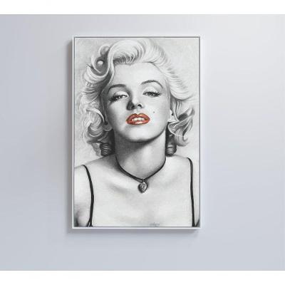 Quadro Marilyn Monroe Batom 40x60 Cm Vidro Impresso