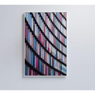 Quadro Arquitetura Ritmo E Cor 40x60 Cm Vidro Impresso