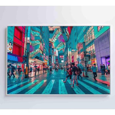 Quadro Rua Em Tókio 90x60 Cm Adesivo Fotográfico