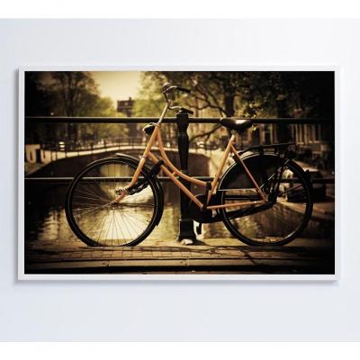 Quadro Bicicleta Na Ponte 120x80 Cm Adesivo Fotográfico