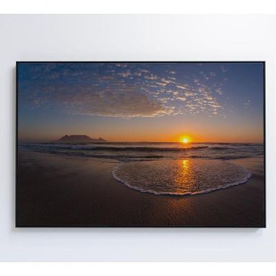 Quadro Por Do Sol No Mar 60x40 Cm Tecido Canvas