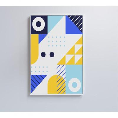 Quadro Colorido Geométrico 9 60x90 Cm Tecido Canvas