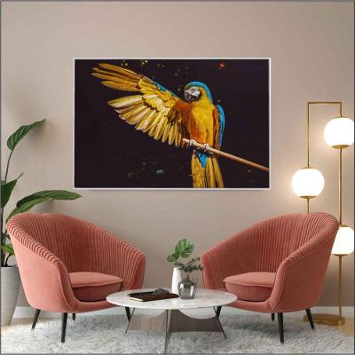 Quadro Arara Azul 60x40 Cm Adesivo Fotográfico