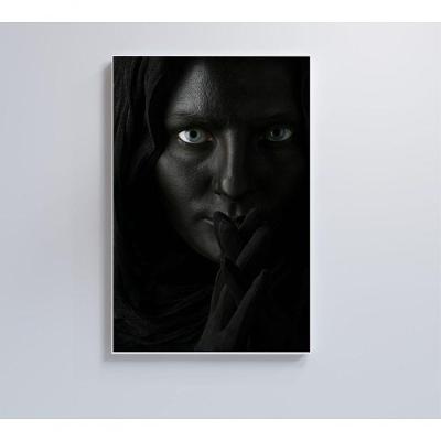 Quadro Mulher Dark Face 80x120 Cm Adesivo Fotográfico