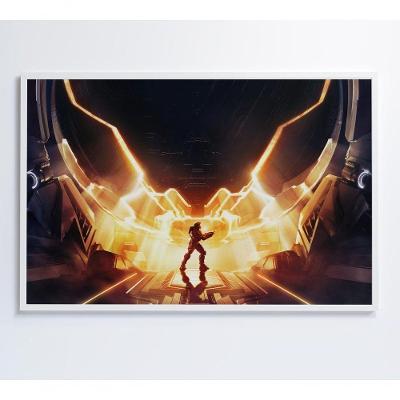 Quadro Jogo Halo 120x80 Cm Vidro Impresso