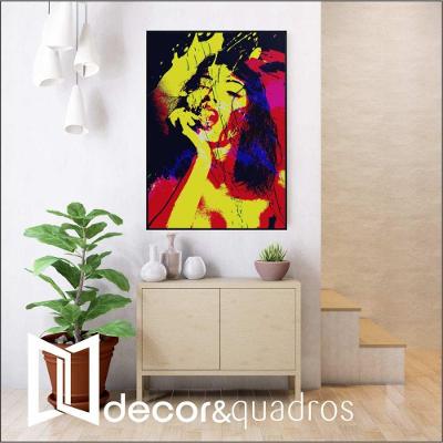 Quadro Mulher Colorida 80x120 Cm Adesivo Fotográfico
