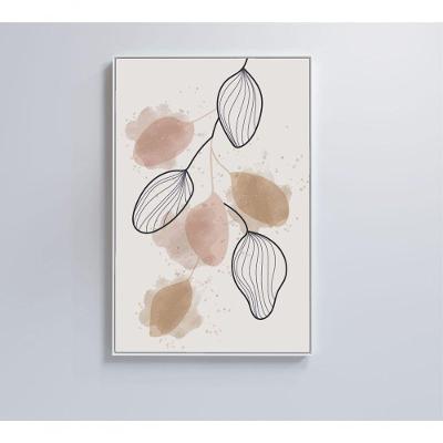 Quadro Abstrato Folhas 60x40 Cm Vidro Impresso