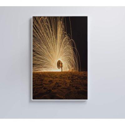 Quadro Praia Noturna 60x90 Cm Vidro Impresso