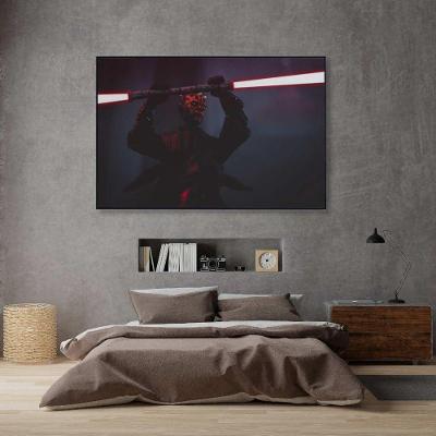Quadro Darth Maul 90x60 Cm Vidro Impresso