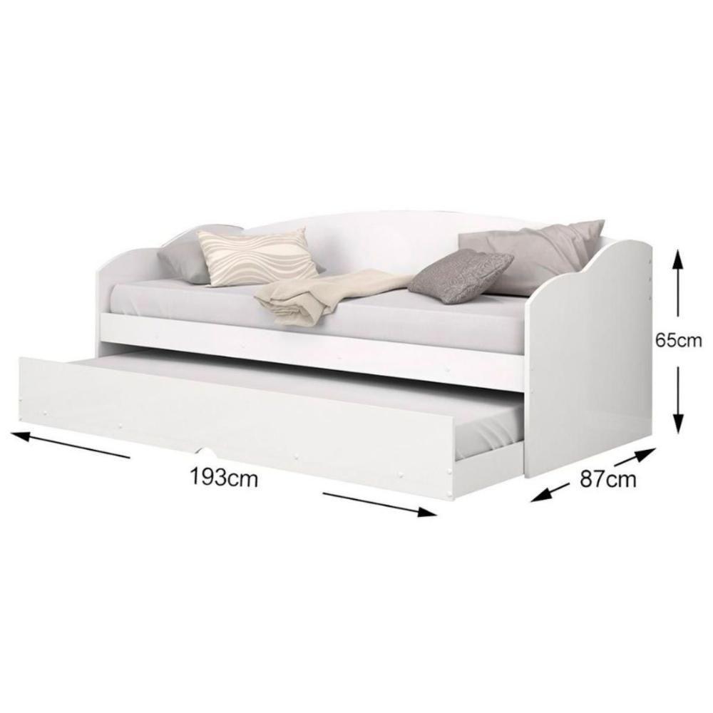 Colchão Solteiro D28 Comfortpedic (2un) + Sofá Cama Funny II Branco - 7