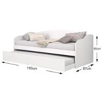 Colchão Solteiro D28 Comfortpedic (2un) + Sofá Cama Funny II Branco - 7