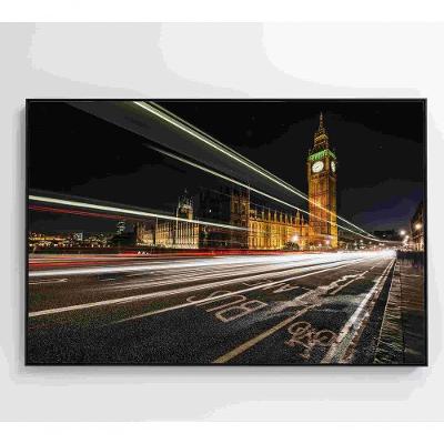 Quadro Relógio De Londres 120x80 Cm Tecido Canvas