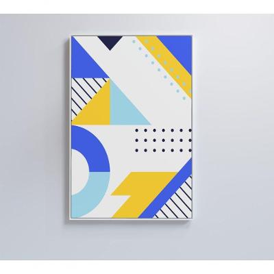 Quadro Geométrico Colorido 5 40x60 Cm Vidro Impresso