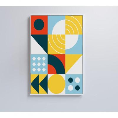 Quadro Geométrico Colorido 2 80x120 Cm Tecido Canvas