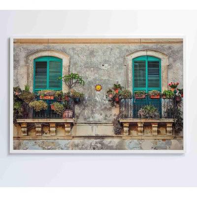 Quadro Jardim Residencial 90x60 Cm Adesivo Fotográfico