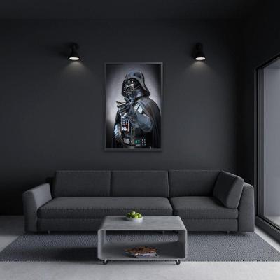 Quadro Darth Vader 90x60 Cm Vidro Impresso